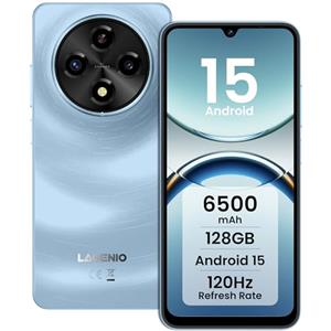 LAGENIO A12 Android 15 Telefono Cellulare, 12GB+128GB/1TB TF, 6.9" HD+Schermo/120Hz Smartphone, Octa-Core, Batterie 6500mAh, Caméra AI 13MP/Widevine L1/OTG/Dual Nano SIM/Face ID