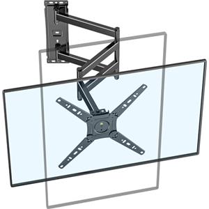 FORGING MOUNT Supporto TV Parete con Braccio Articolato Extra Lungo 1035 mm, 180° Rotazione Supporto TV Monitor per LED/LCD da 17-50 Pollici Fino a 30 kg, Inclinabile Orientabile Estensibile, VESA 300 x 300 mm