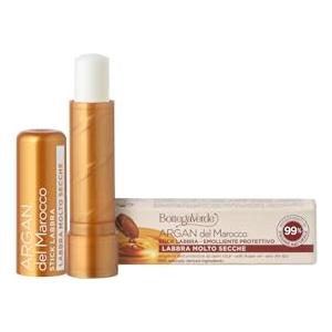 Bottega Verde - Stick Labbra con Olio di Argan, Emolliente Protettivo, 5 ml | Emolliente e Protettivo, con Olio di Argan, Trattamento per Labbra Molto Secche e Screpolate