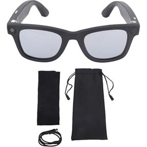 SIXRUN Smart Glasses, 8MP Fotocamera HD AI Occhiali con Traduzione Integrata e Conversazione Multilingue in Tempo Reale per Apprendimento, Lavoro e Vita Quotidiana (SILVER)
