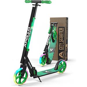Apollo Monopattino con Ruote Grandi - XXL Phantom PRO - Pieghevole e con Altezza Regolabile - con o Senza Ruote LED - a Spinta