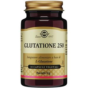 Solgar Glutatione 250 mg - 30 Capsule Vegetali Antiossidanti e Supporto Epatica
