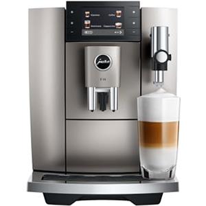 Jura - E8 Midnight Silver (ED) - Macchina da Caffè Automatica con 27 Specialità, Light Brew e Sweet Foam