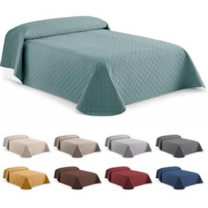EasyCosy Copriletto Matrimoniale 2 Piazze 230x260 cm Acquamarina a Rombi - Trapuntino Estivo e Mezza Stagione Leggero, Multiuso, Morbido e Traspirante (Microfibra) OEKO-TEX®