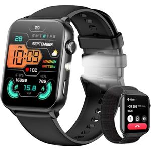 Yxtel Smartwatch Uomo Donna con Chiamate Bluetooth, Display HD da 1,91", Contapassi, Cardiofrequenzimetro, Monitoraggio del Sonno, 100+ Modalità Sportive, Orologio Fitness Impermeabile per Android iOS