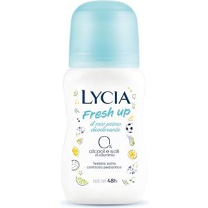 Lycia, Fresh Up Deodorante Bambini Roll on, Formulato per le Prime Sudorazioni di Bambini e Ragazzi, Efficacia fino a 48H, Senza Sali di Alluminio e Senza Alcool, per Pelli Delicate, 50 ml