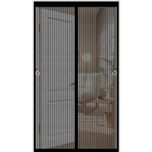 BAIYUNFC Zanzariera Magnetica 155 x 230 cm Zanzariera Magnetica per Porte Anti Zanzare Mosche Insetti Facile da Installare Zanzariere Magnetiche per Porte Finestre, Nero