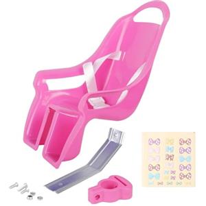 Rdfhrg Seggiolino per bambole in ABS per biciclette, sedile posteriore per bambole, portabici per bambole, bicicletta per bambini, seggiolino per bambole con adesivo, fai da te, per peluche e peluche