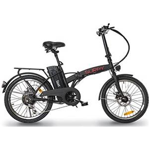 SURFY FAST - E-Bike a Pedalata Assistita - TELAIO IN ACCIAIO -POTENZA 250W-VELOCITA' 25Km/h - BATTERIA ESTRAIBILE (Nero)