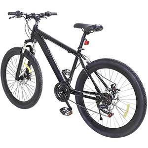 OMGGYER Bicicletta 26 pollici Mountain Bike da Uomo MTB a 21 velocità Biciclette Freestyle in Acciaio ad Alto Contenuto di Carbonio Biciclette Mountain Bike con Altezza Regolabile e Doppia Freno a