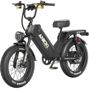 ANIIOKIBIKE Bicicletta Elettrica, Batteria 48V 60Ah Fino A 300 km, 20 x 4.0 Fat Tire Bici Elettrica,Freni a Disco Meccanici Anteriori e Posteriori, 2026 AQ177 Pro MaxE-Bike per Adulti (Nero)