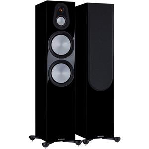 Monitor Audio Silver 500 7G - Diffusori Da Pavimento 3 Vie Nero Lucido con Tweeter, MidWoofer e Woofer