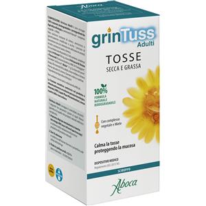 Aboca Grintuss Adulti Sciroppo 180 g - Tosse Secca e Grassa con Miele e Poliresin