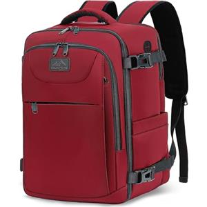 LYNXCHER Zaino Ryanair 40x20x25-Zaino da Viaggio-Bagaglio a Mano Aereo Piccolo Borsa da Cabina 20L per Uomo e Donna da Viaggio Lavoro Trekking Scuola,14 Pollici Zaino Porta PC Rosso Scuro