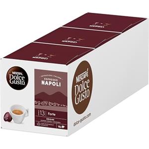NESCAFÉ Dolce Gusto Espresso Napoli, 48 capsule di caffè (intensità 13, particolarmente forte e ricco), confezione da 3 (3 x 16 capsule)