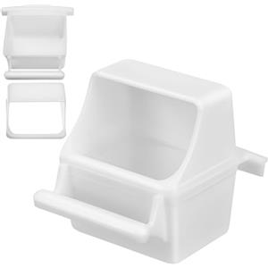 HYTROVE Mangiatoia Uccelli Antispreco 2 Pezzi Contenitore per Cibo Pappagalli in Plastica Trasparente Fissaggio Sicuro per Gabbia Uso Interno ed Esterno