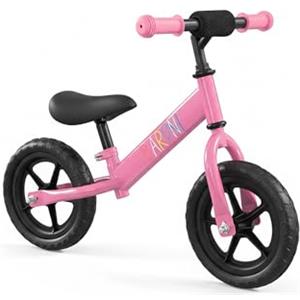 Baroni Toys Bici Senza Pedali per Bambini dai 3 Anni, Balanced Bike con Manubrio e Sellino Regolabili, Ruote Tassellate Antiscivolo, Portata 45kg, Ideale per Equilibrio e Coordinazione (Rosa)