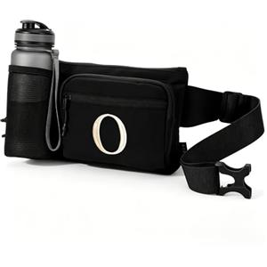 A-Z BAG Marsupio personalizzato con tasche multiple per escursionismo, passeggiate con il cane, viaggi e attività all'aperto, regali per uomini e donne, O, Cintura per soldi