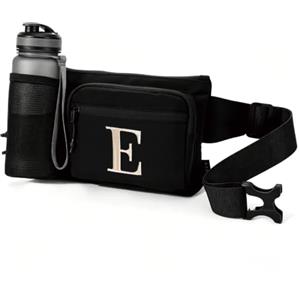 A-Z BAG Marsupio personalizzato con tasche multiple per escursionismo, passeggiate con il cane, viaggi e attività all'aperto, regali per uomini e donne, E, Cintura per soldi