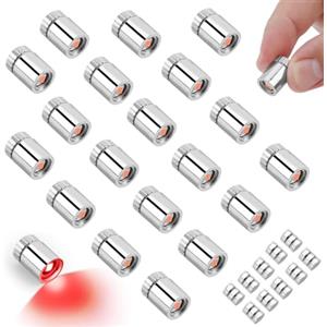 BTFO 20 Luci LED Miniatura, Mini Luci Elettriche Alimentate a Batteria per Casa Delle Bambole Fai Da Te Lanterne di Carta Decorazioni per Feste Mattoncini Giocattolo (Rosso)