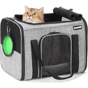 Pecute Portatile Trasportino per Gatti, Trasportino per Cani Gatti con Morbido Cuscino, Borsa Portatile o a Tracolla in Tessuto per un Trasporto Comodo