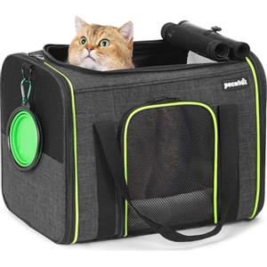Pecute Trasportino per Gatto, Borsa per Gatti, Trasportino per Cani,Borsa da Viaggio Portatile per Cani, Tessuto a Maglia Traspirante, Adatto per Viaggi Lunghi e Brevi