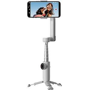 Insta360 Flow - Stabilizzatore per smartphone potenziato dall'IA, dotato di tracciamento, stabilizzazione a 3 assi, selfie stick e treppiede incorporati, portatile e pieghevole, Grigio Pietra