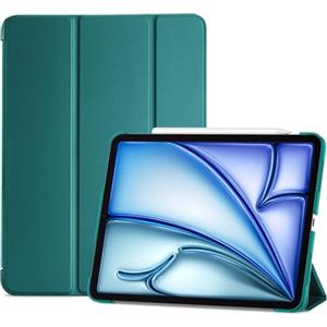 ProCase Cover per iPad Air 11 Pollici M4 2026/M3 2025/M2 2024 - Custodia Smart con Supporto Ricarica Pencil 2, Leggera con Auto Sleep/Wake, Verde Smeraldo