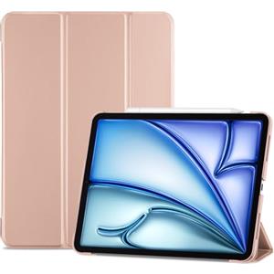 ProCase Cover per iPad Air 11 Pollici M4 2026/M3 2025/M2 2024 - Custodia Smart con Supporto Ricarica Pencil 2, Leggera con Auto Sleep/Wake, Rosa Oro