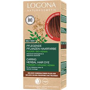 LOGONA Naturkosmetik Colorante vegetale Mogano Logona (rosso mogano) 100 g + 15 ml