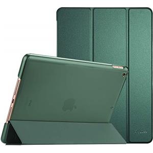 ProCase Cover per iPad 9 2021/8 2020/7 2019/iPad 10.2" Custodia[A2602 A2603 A2604 A2605 A2270 A2428 A2429 A2430 A2197 A2198 A2200], Smart Cover Sottile Leggero Traslucida Smerigliata -Verde Notte