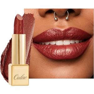 OULAC Rossetto Opaco Finitura Metallica, Matte Rossetti Rosso Prugna Glitterato Idratazione e Lucentezza a Lunga Durata per le Labbra, Texture Fine Colore Intenso, 4,3g (GM13) Daring