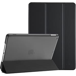 Procase Cover per iPad 9 2021/8 2020/7 2019/iPad 10.2" Custodia[A2602 A2603 A2604 A2605 A2270 A2428 A2429 A2430 A2197 A2198 A2200], Smart Cover Sottile Leggero Traslucida Smerigliata -Nero Scuro