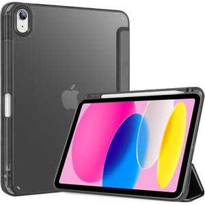 ProCase Cover iPad 11 Generazione A16 11 Pollici 2025/iPad 10 Generazione 10,9 Pollici 2022,Custodia con Portapenna Auto Sonno/Veglia A2696 A2757 A2777 A3354 A3355 A3356-Tutto Nero