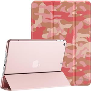 ProCase Cover iPad 9/8/7 Generazione, Custodia iPad 10,2 Pollici 2021/2020/2019 [A2602 A2603 A2604 A2605 A2270 A2428 A2429 A2430 A2197 A2198 A2200] Cover con Auto Svegliati/Sonno -Camo Rosa