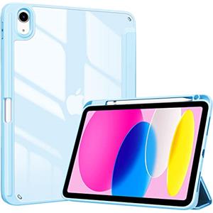 ProCase Cover iPad 11 Generazione A16 11 Pollici 2025/iPad 10 Generazione 10,9 Pollici 2022,Custodia con Portapenna Auto Sonno/Veglia -Blu Cielo