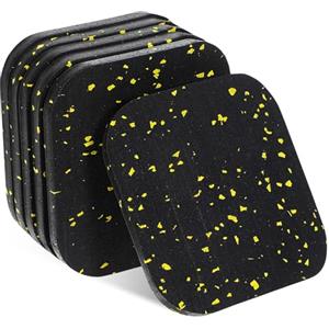 Beavorty 6 Pezzi Tappetino Antiscivolo in Gomma per Tapis Roulant Assorbimento Urti e Riduzione Rumore, Tappeto Spesso per Protezione Pavimento in Palestra e Casa