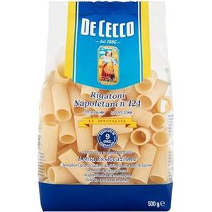 De Cecco - Rigatoni Napoletani n 124, Pasta di Semola di Grano Duro - 500 g