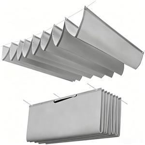 FSMYYXGS Vela Parasole A Onda Retrattile, Esterno Impermeabile Copertura Pergola A Baldacchino,vela a onda regolabile e arrotolabile. ideale per terrazze, cortili, verande e gazebo-light gray||50x200cm