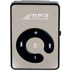 Generic Specchio Superficie Mini Lettore MP3 Escursionismo Viaggiare Partito Portatile di Plastica Musica Giocare Dispositivo Lettore di Schede Built-in Batteria Nero