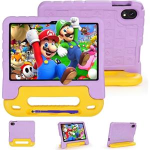 SUMTAB Tablet Bambini 10 Pollici Android 15 Tablet educativi per bambini ,Processore octa-core per il gaming, 8 GB RAM 128 GB ROM (TF 1TB) 5G WiFi6 Controllo Parentale Tablets con Custodia Antiurto (Viola)