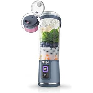 Ninja Blast Frullatore Portatile, 530 ml, con Coperchio e Beccuccio, Mini Frullatore Senza Fili, Ricaricabile, per Frullati, Trita Ghiaccio e Frutta Congelata, Blu Denim, BC151EUNV