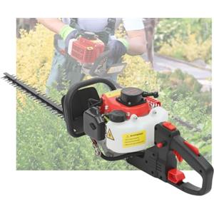 KigerNee Tagliasiepi a benzina, 56 cm, taglio 0,9 CV, motore a 2 tempi, con frizione e assorbimento delle vibrazioni, manico girevole a 180°, serbatoio da 0,6 l (fino a 10 mm di spessore) per giardini/parchi