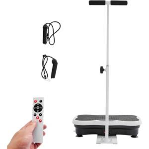 HINOPY Pedana vibrante vibrante da 180 W, con telecomando regolabile e braccioli, 120 livelli di vibrazione, 10 programmi di allenamento, piastra vibrante per sport a casa