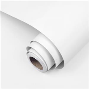 wishFIRE Carta da Parati Adesiva Bianco, Vinile Opaco e Moderno, 200g, 30cm x 200cm, Rimovibile per Pareti e Mobili, Impermeabile e Antimacchia