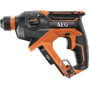 AEG BBH18C-0 Tassellatore SDS-Plus Compatto a Batteria 18V, Impugnatura Ergonomica, Batteria Non Inclusa, per Fori da 5.5 mm a 16 mm, 4 Modalità di Lavoro