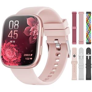 Mingtawn Smartwatch Donna, 7 Cinturini—Regalo Perfetto Donna, 1,83'' Orologio Smartwatch Chiamate Bluetooth, Smart Watch con 100+ Modalità Sportive/Sonno/Cardiofrequenzimetro/SpO2 per Android IOS