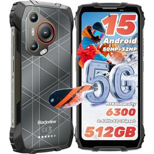 Blackview BL7000 5G Rugged Smartphone, 24GB+512GB(2TB TF), Android 15 Telefono Indistruttibile, 6,78" 120Hz, 50MP+32MP+20MP Cellulare Antiurto, Fingerprint/NFC/GPS/IP68/2 Anni Garanzia