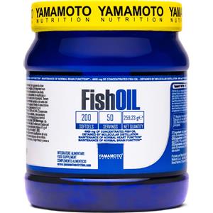 Yamamoto Fish Oil - Integratore Omega-3 in 200 Softgels, Distillazione Molecolare, 640mg EPA e 400mg DHA
