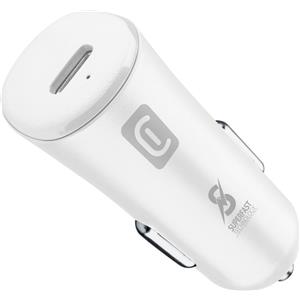 Cellularline - Caricabatterie da auto USB-C Super Fast Charge 25W Bianco